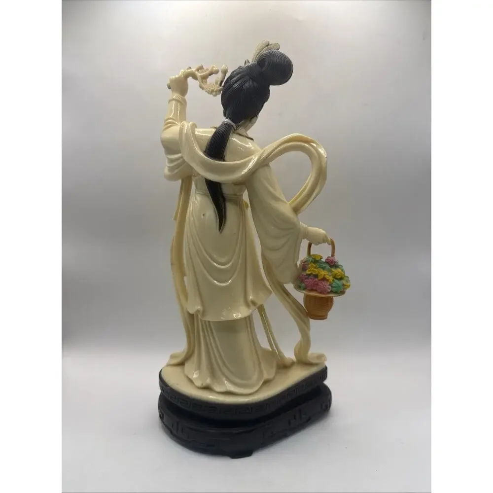 Vintage Geisha Girl Celluloid Figure, Chinoiserie Geisha Figurine *